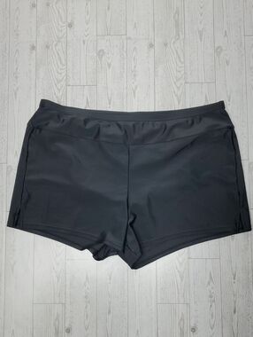 St. John's Bay Black Swim Shorts Swimsuit Bottom Women's Size 12